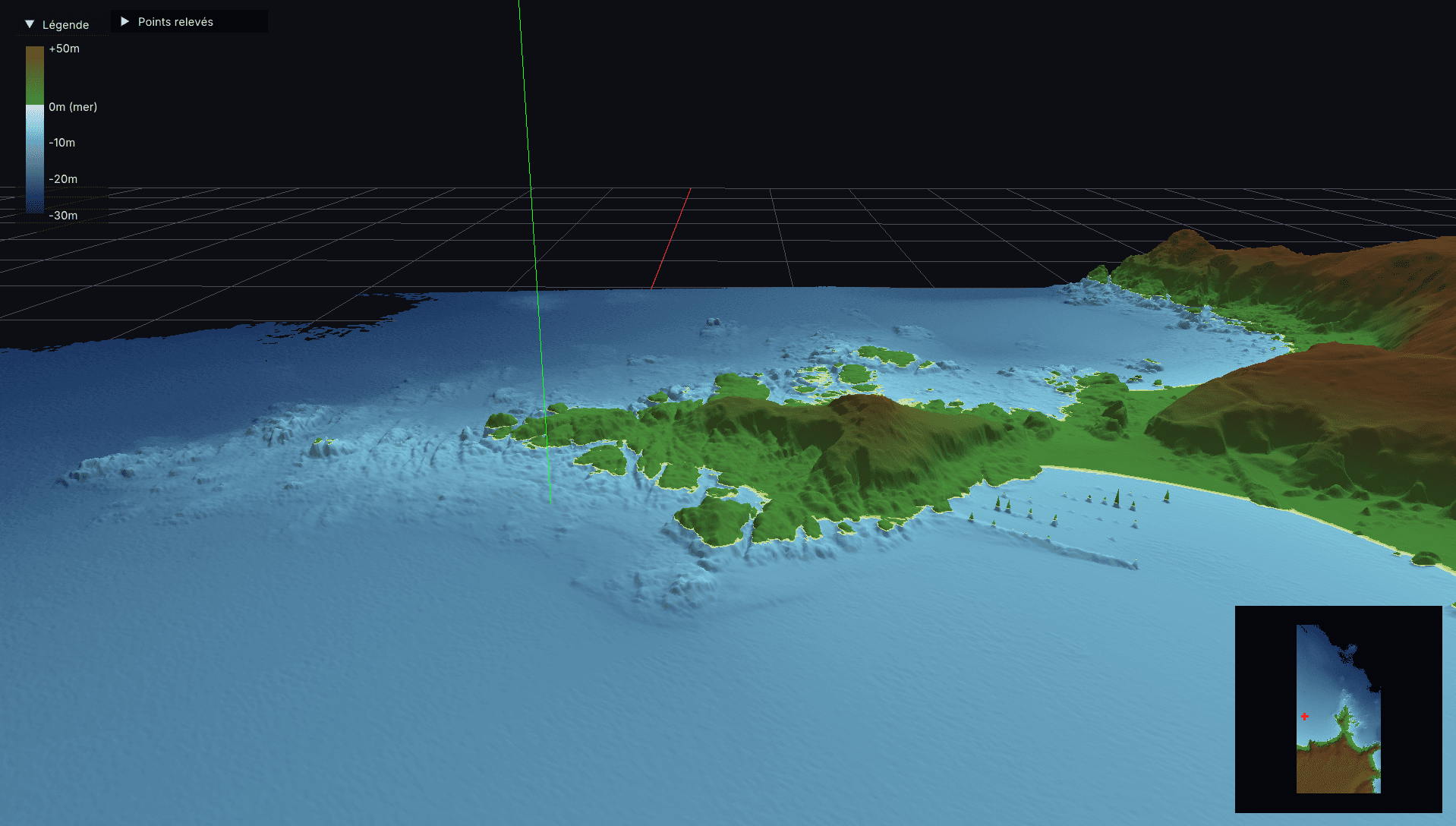 Rendu 3D du relief